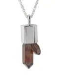 Parts of Four iron-quartz necklace - Silver