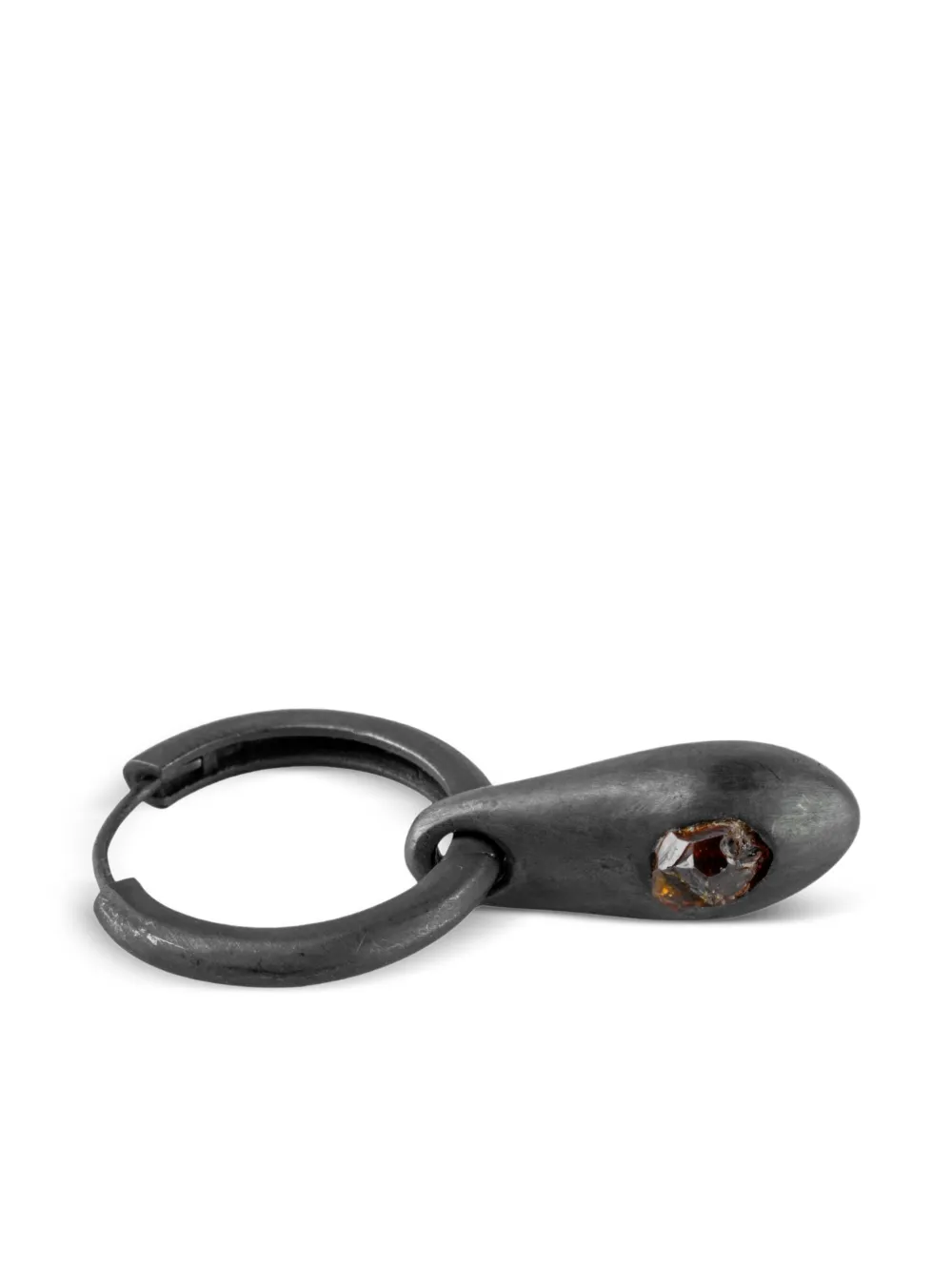 Parts of Four oxidised-silver teardrop earrings | Black | Image 1