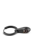Parts of Four oxidised-silver teardrop earrings - Black