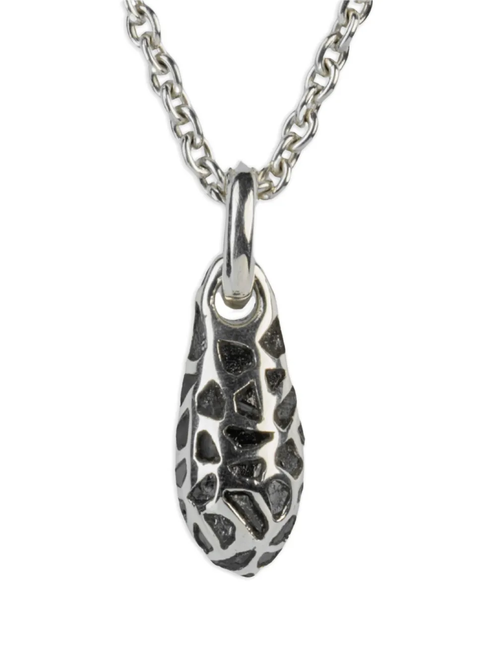 Parts of Four diamond teardrop necklace | Silver | Image 1