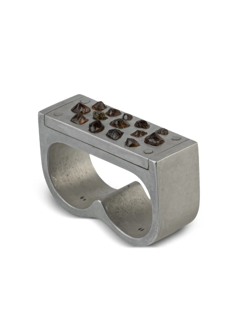 Parts of Four Plate Double garnet ring | Silver | Image 1