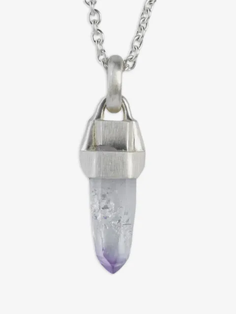 Parts of Four amethyst sterling-silver necklace