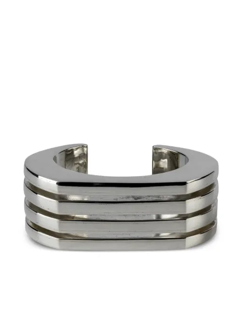Parts of Four sterling-silver Crescent Plane bracelet