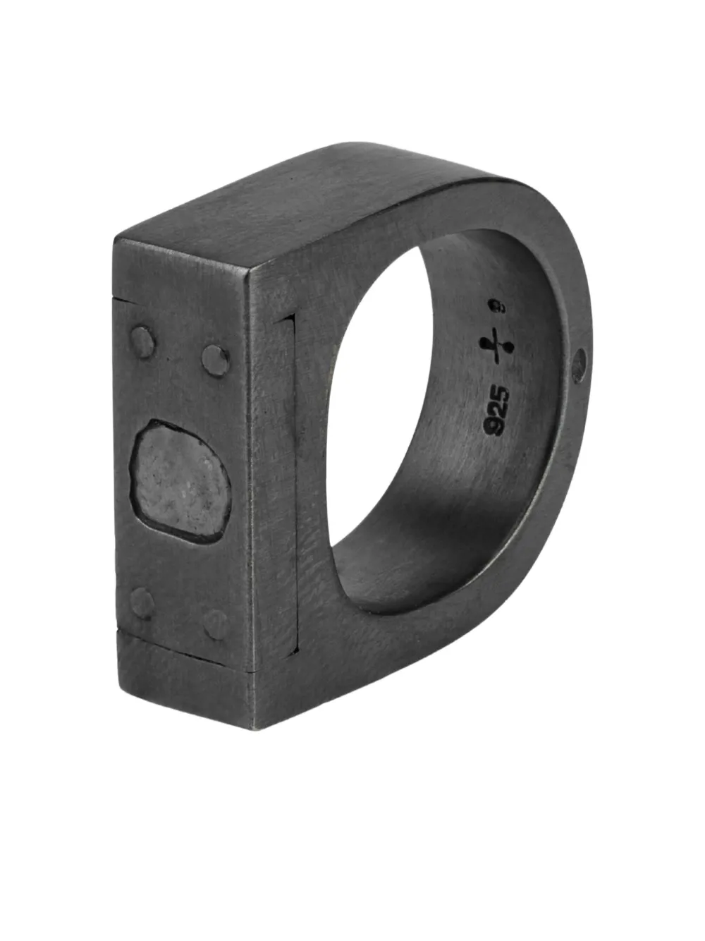 Parts of Four Plate Single diamond-slab ring | Men | Image 2