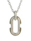 Parts of Four oval-link chain necklace - Silver