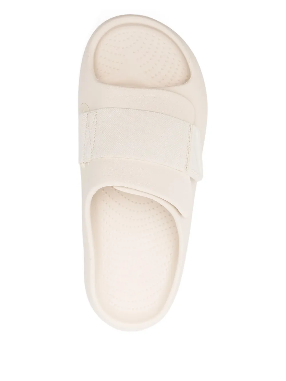 Crocs Mellow Luxe strap-detail slides Neutrals