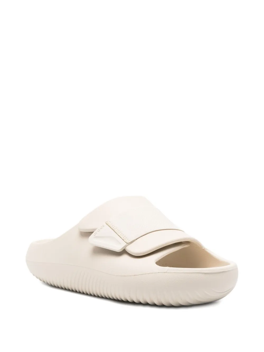 Crocs Mellow Luxe strap-detail slides Neutrals