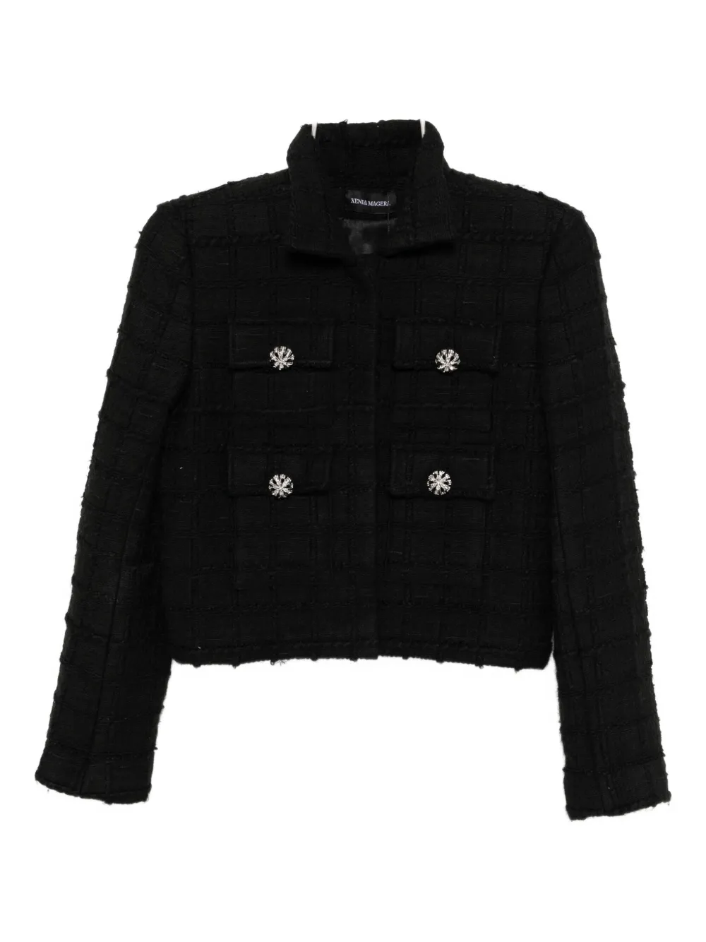 Xenia Magera Giacca in tweed - Nero