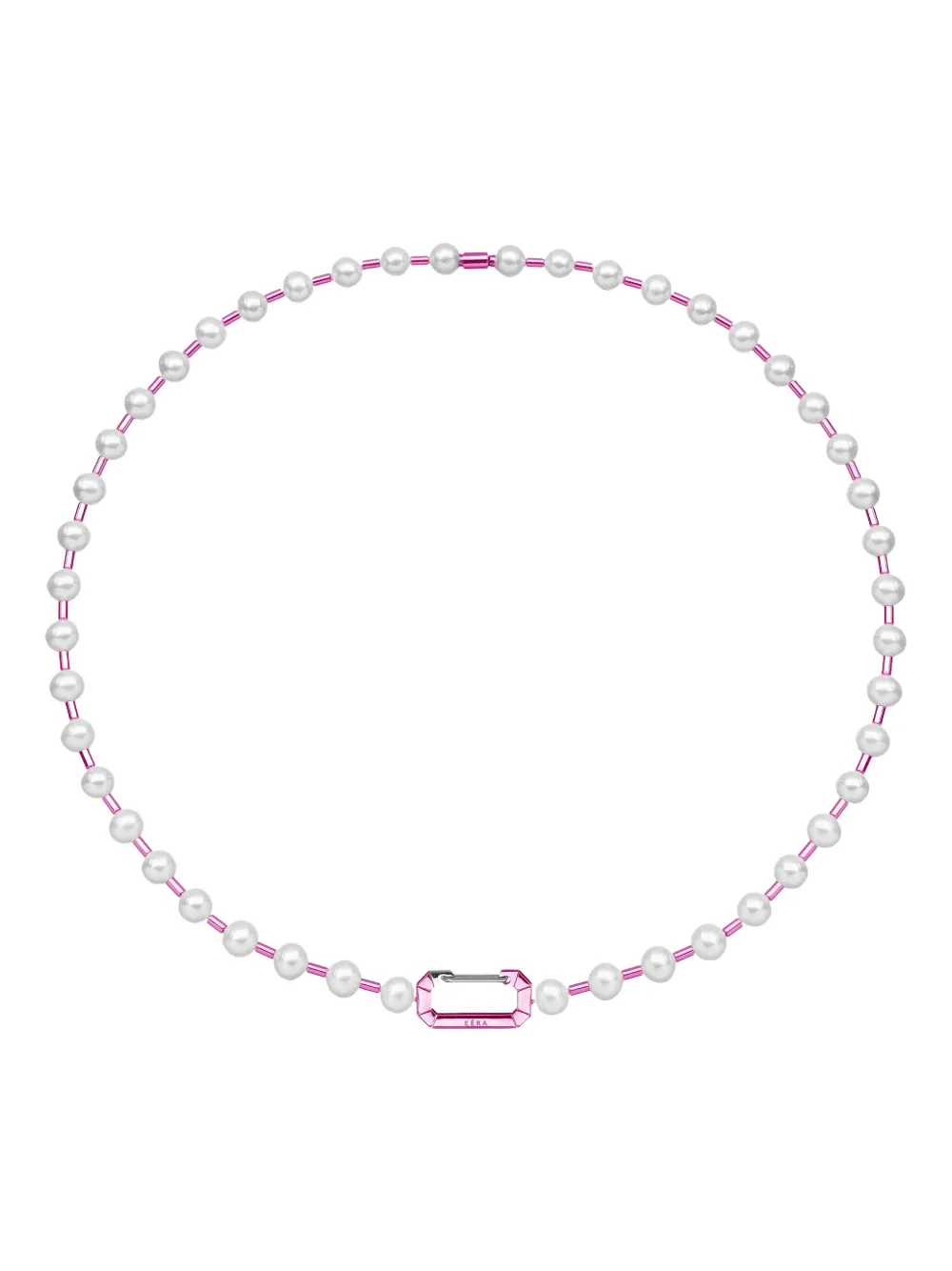 EÉRA 18K white gold Vita pearl necklace - Rosa