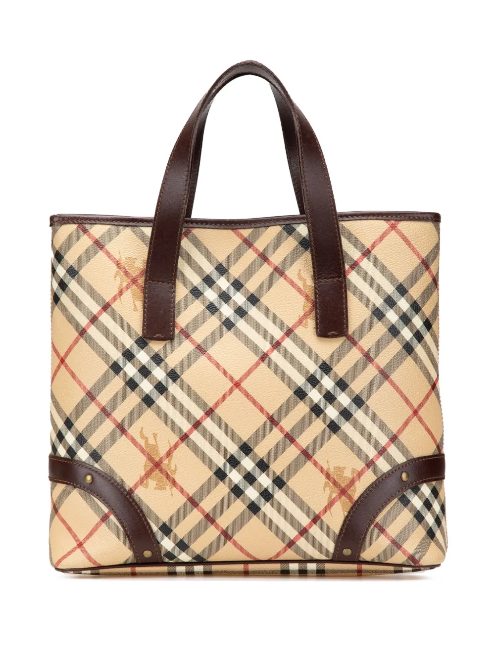 Burberry Pre-Owned 2000-2017 Haymarket Check Coated Canvas tote bag | Brown | Image 1