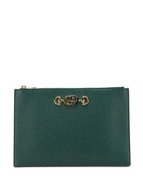 Gucci Pre-Owned 2016-2025 Leather Zumi Zip Pouch clutch bag