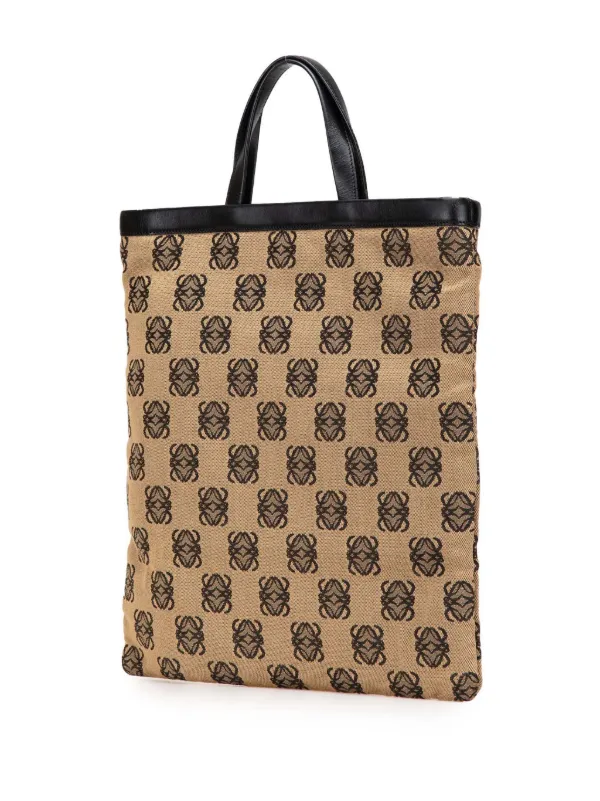 ロエベ LOEWE マザーズバッグキャンバス レザー アナグラム ブラウン ロエベ LOEWE マザーズバッグキャンバス レザー アナグラム ブラウン