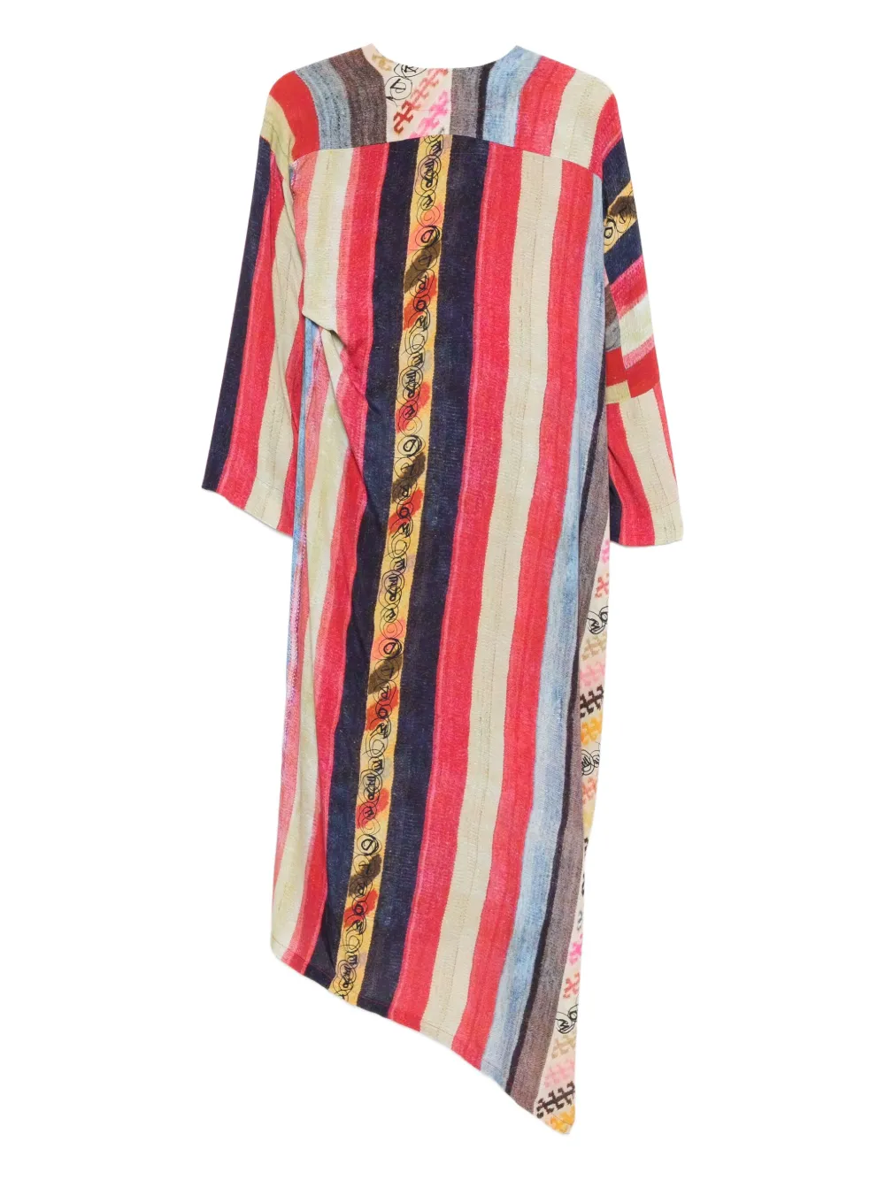 Vivienne Westwood Pre-Owned 2018-2019 gestreepte asymmetrische jurk - Rood