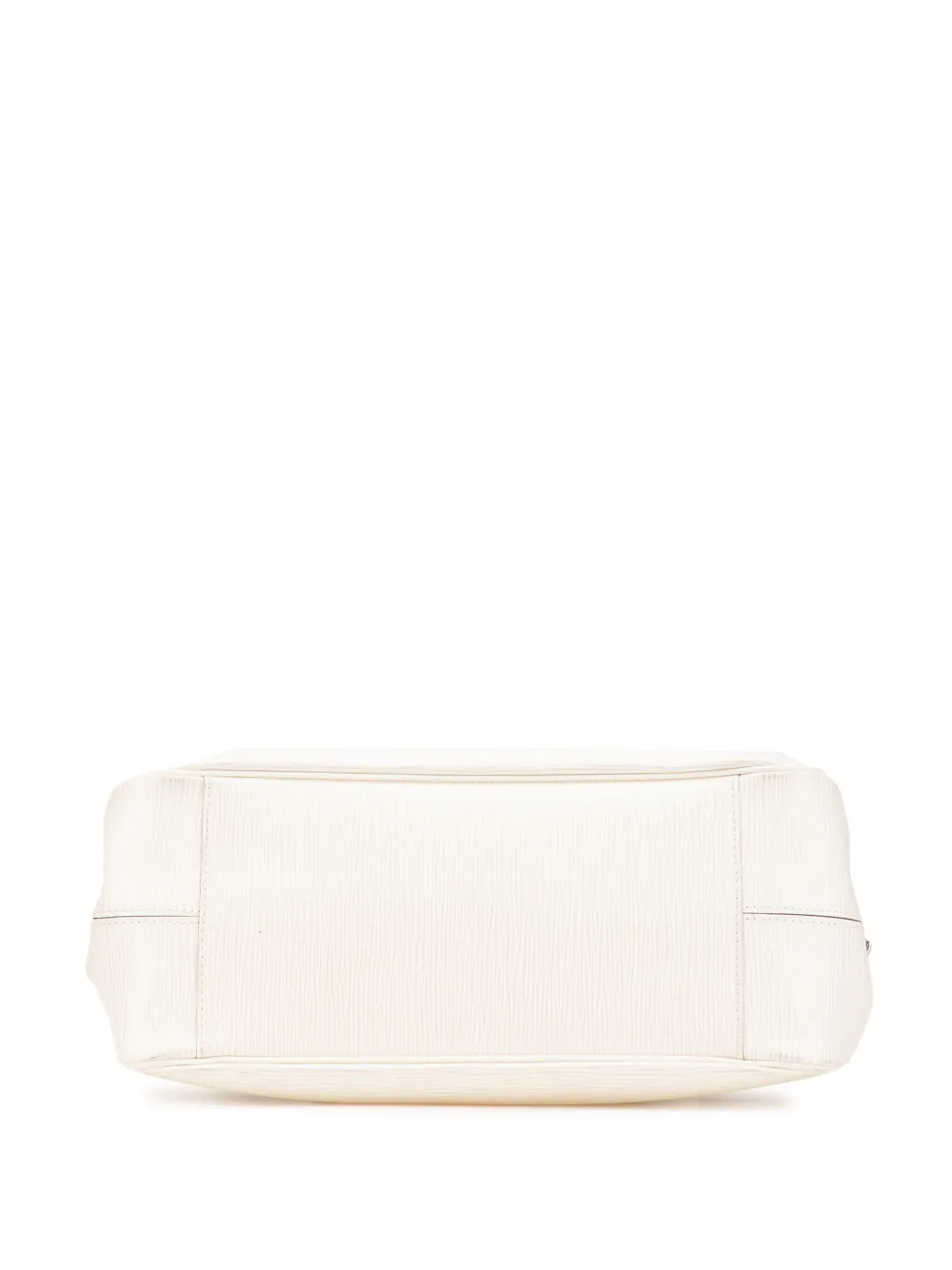 Pre-owned Louis Vuitton 2007 Epi Passy Pm Handbag In White