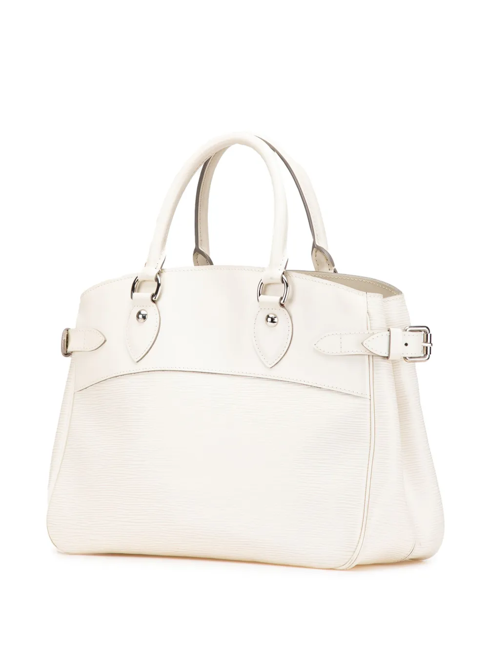 Pre-owned Louis Vuitton 2007 Epi Passy Pm Handbag In White
