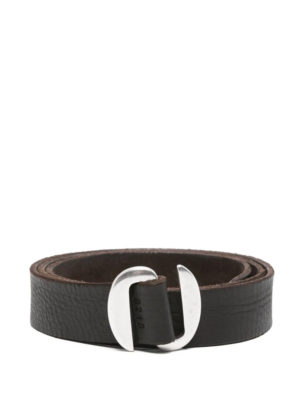 Orciani leather interlocking-buckle belt Bruin