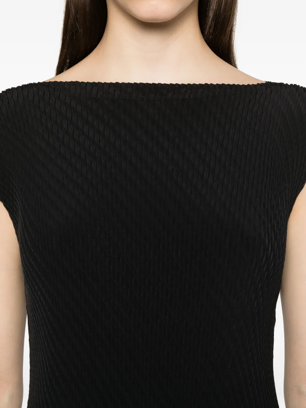 Issey Miyake Mouwloze jurk Zwart