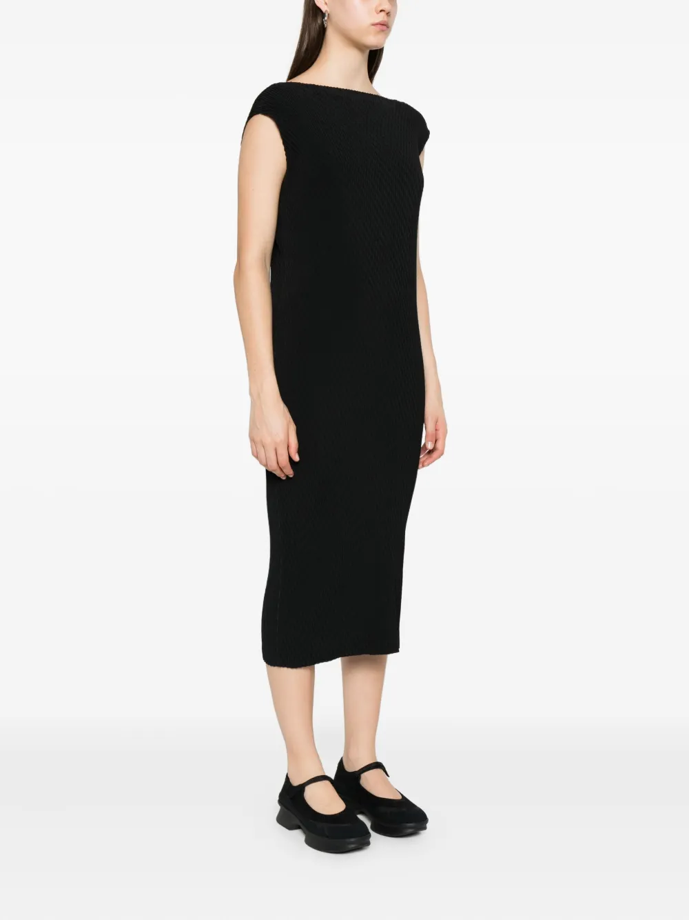 Issey Miyake Mouwloze jurk Zwart