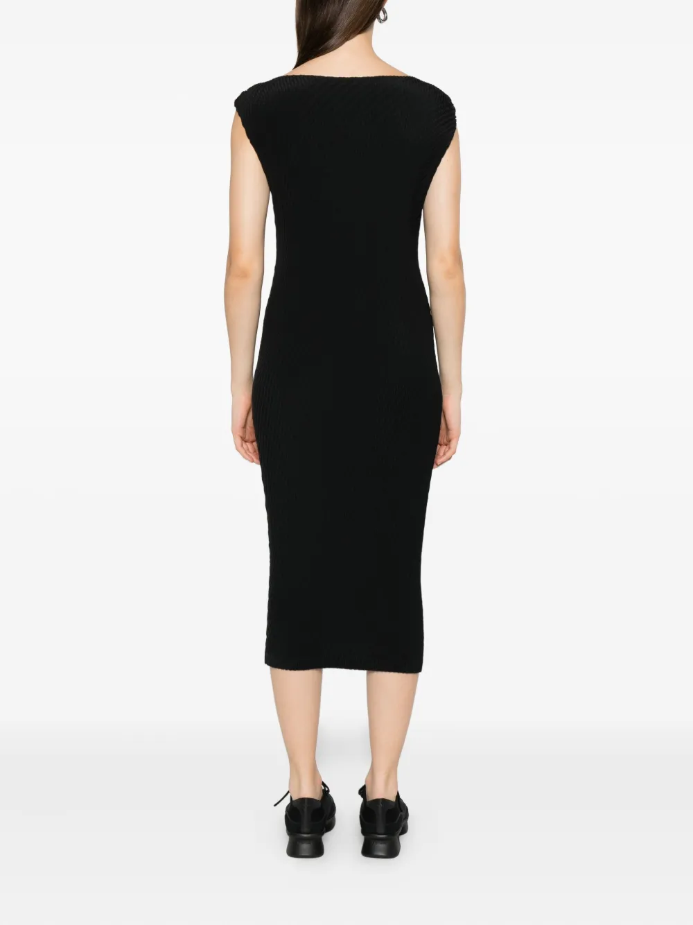 Issey Miyake Mouwloze jurk Zwart