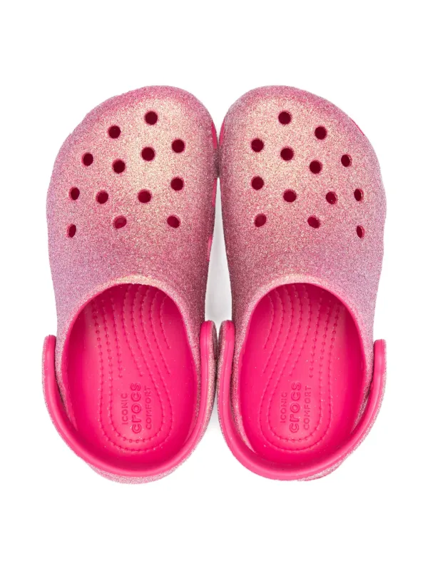 Crocs Kids glitter-detail Clogs Pink FARFETCH PH