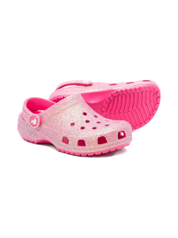 Crocs Kids glitter-detail Clogs Pink FARFETCH PH