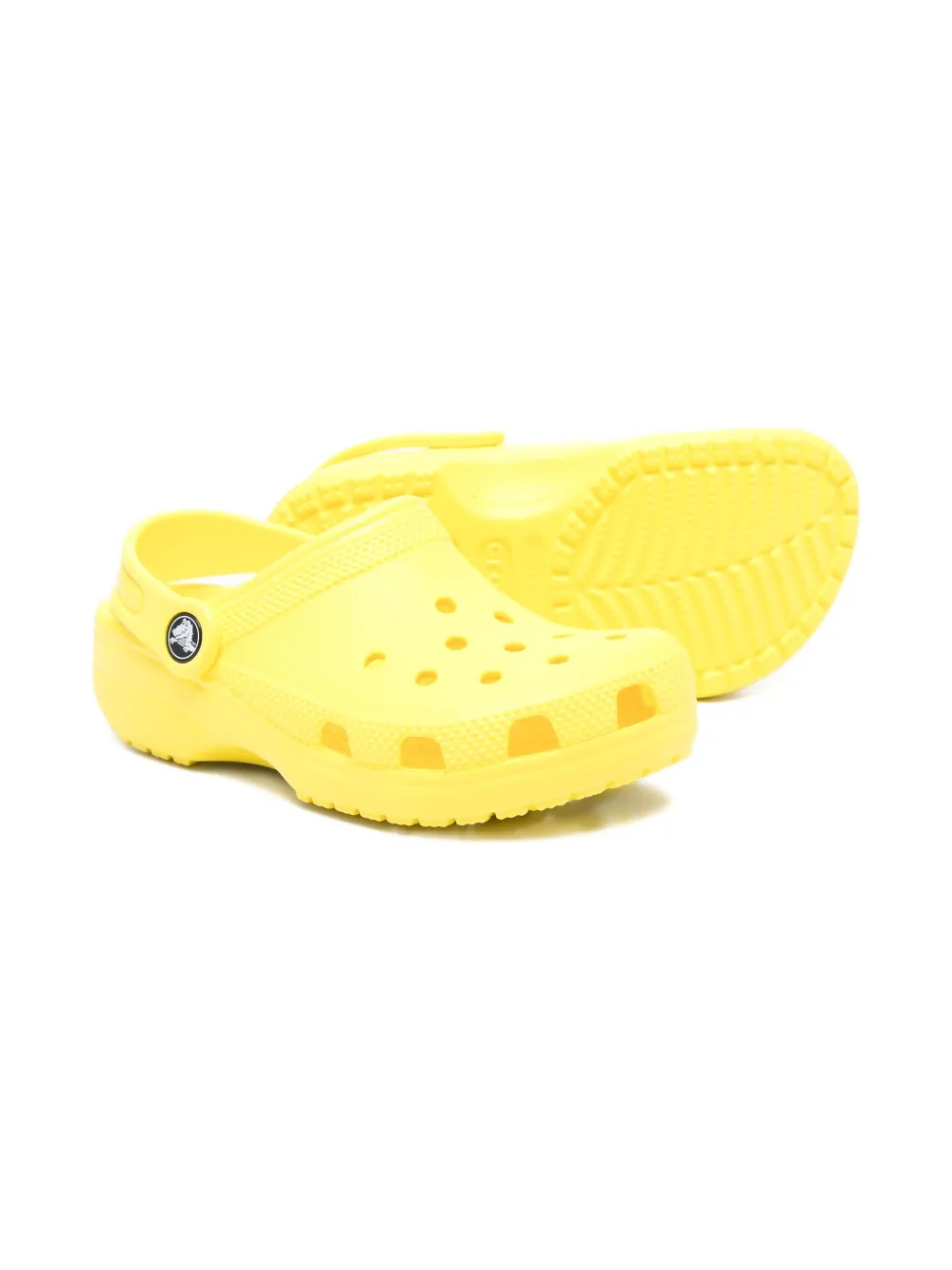 Crocs Kids perforated heel-strap clog Yellow