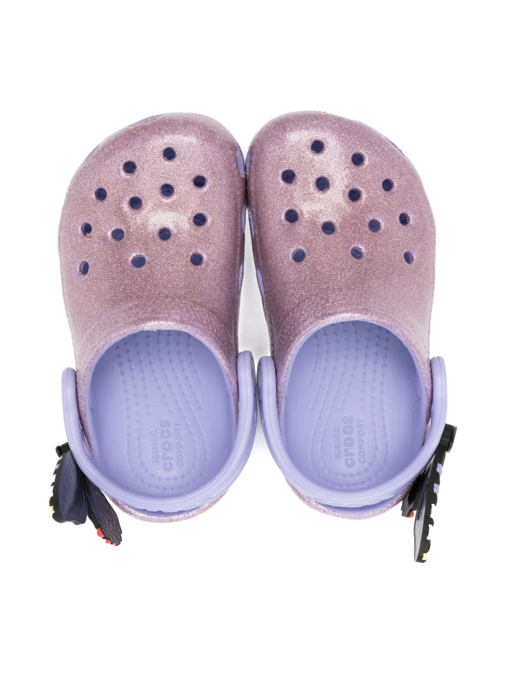 Crocs Kids Classic Butterfly Glitter sandals Purple