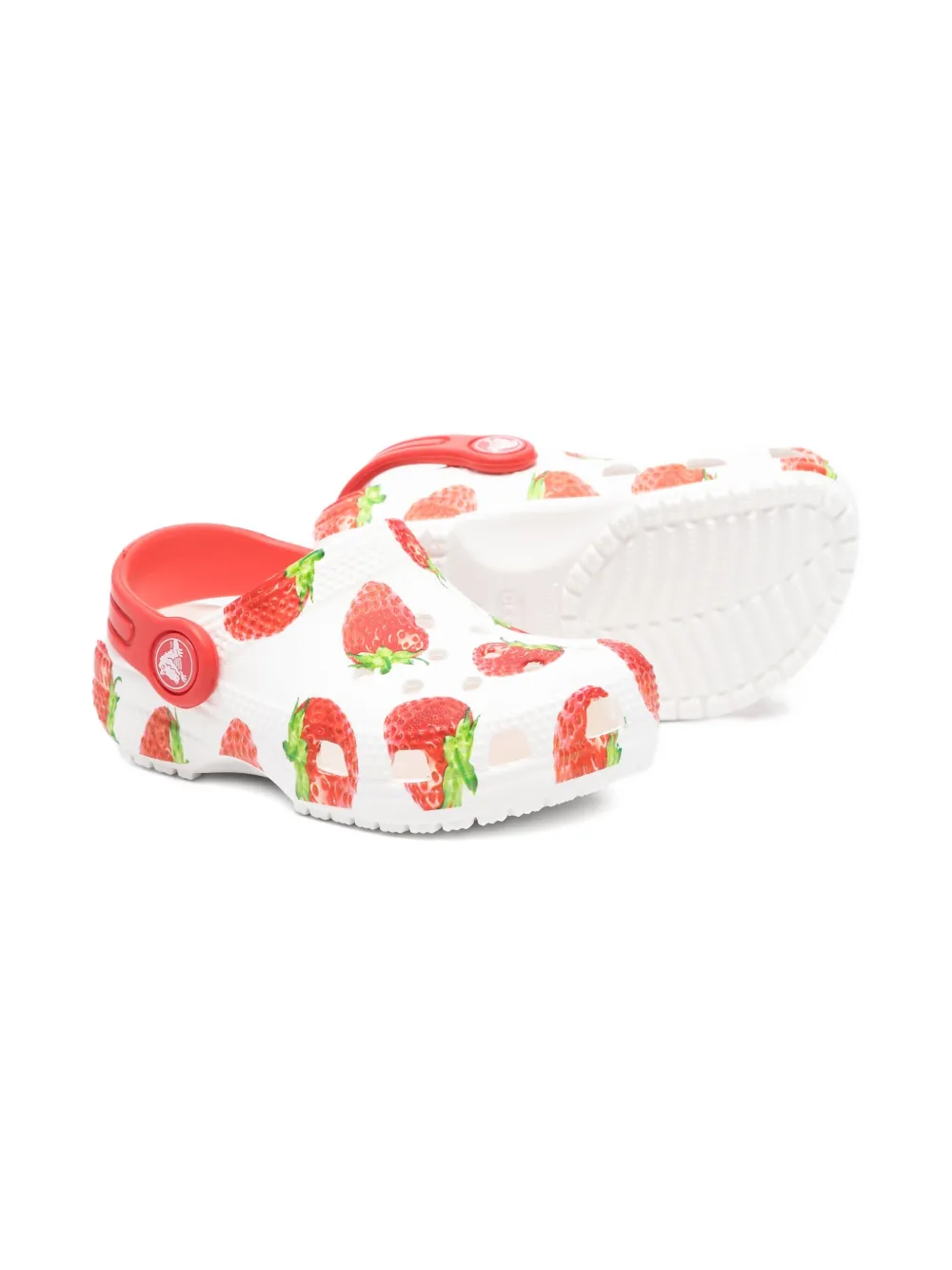 Crocs Kids strawberry-print clogs White