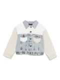 Emporio Armani Kids colour-block denim jacket - Blue
