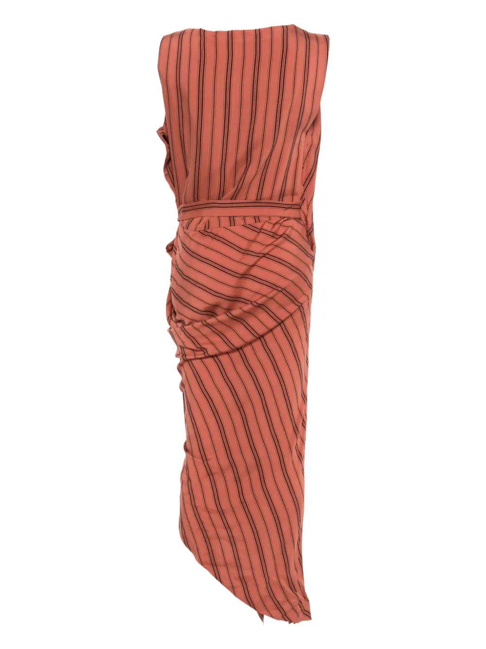 Vivienne Westwood Pre-Owned 2019 gestreepte gedrapeerde jurk - Bruin