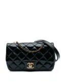 CHANEL Pre-Owned 2015-2016 Paris-Salzburg Small Patent and Goatskin CC Eyelet Flap crossbody bag - Blue