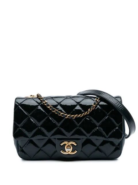 CHANEL Pre-Owned 2015-2016 Paris-Salzburg Small Patent and Goatskin CC Eyelet Flap crossbody bag