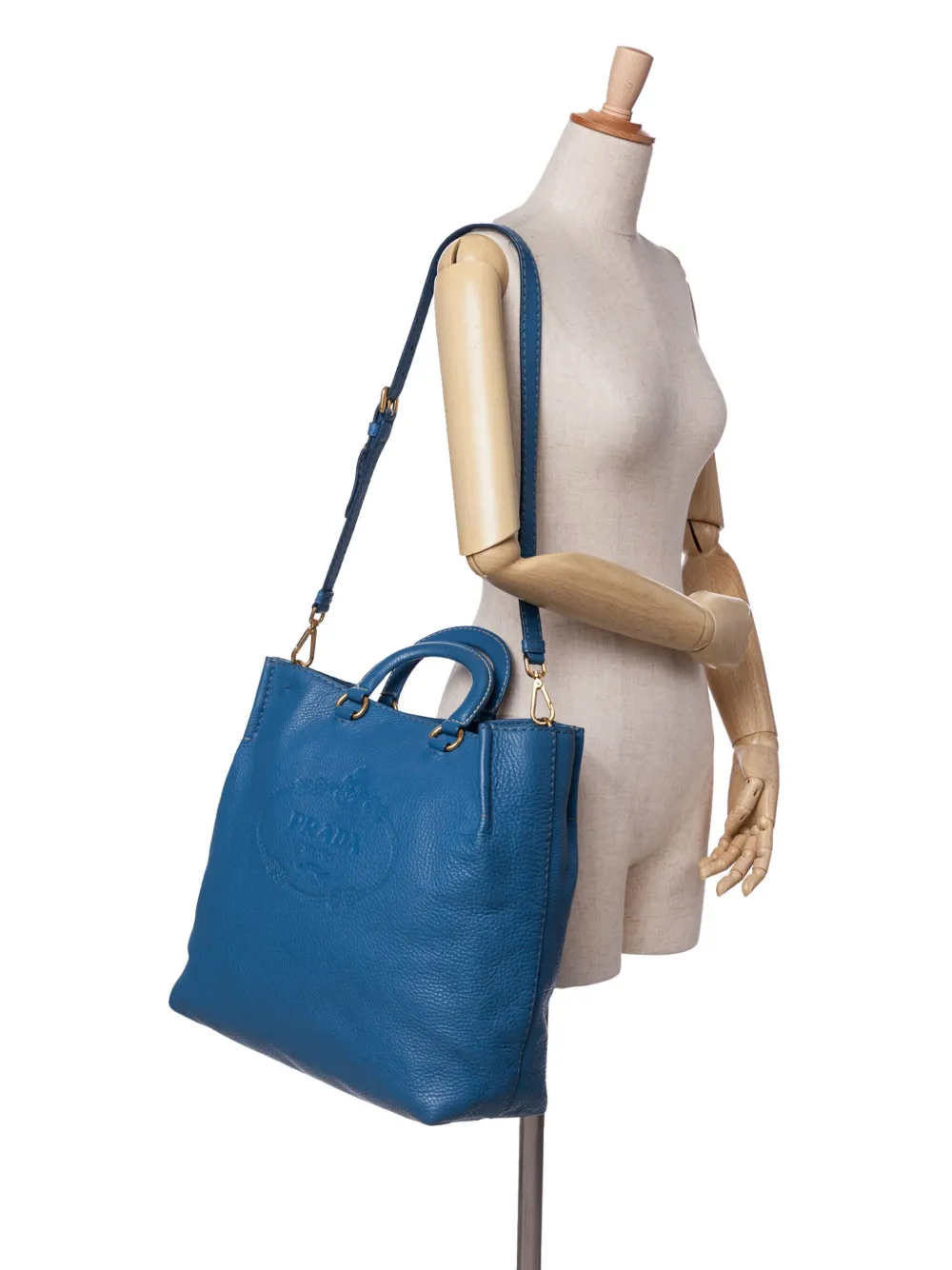 Prada Pre-Owned 2013-2024 Vitello Daino Canapa Open Convertible Tote satchel | Pre-Owned | Image 2