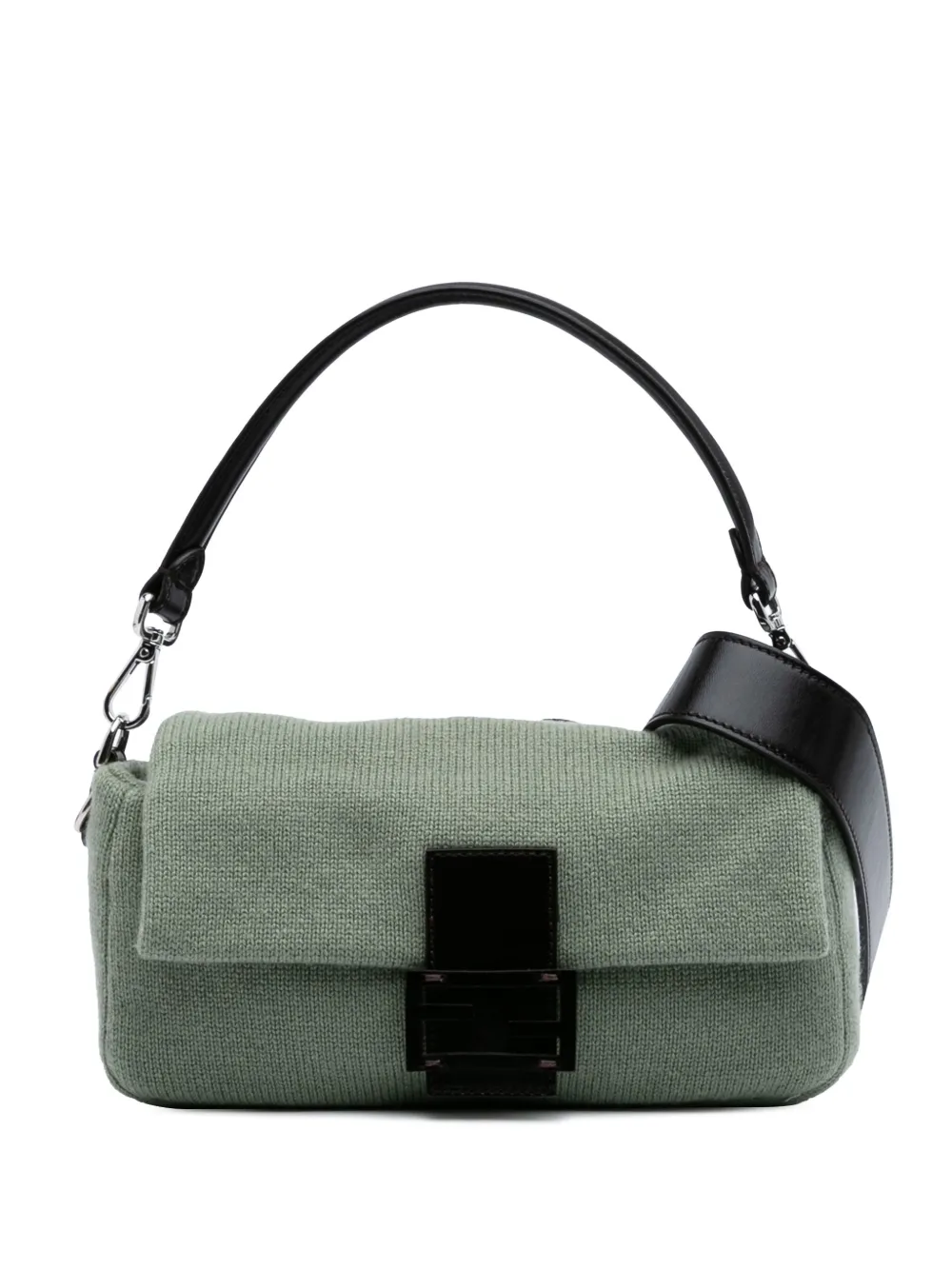 Fendi Pre-Owned 2010-2024 Cashmere Baguette satchel | Green | Image 1
