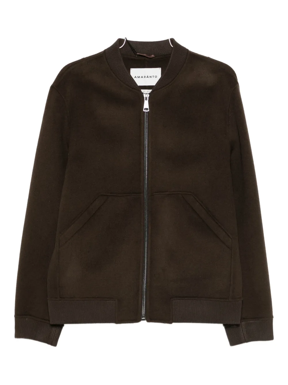 Amaranto Zip-up Bomber Jacket In Brown