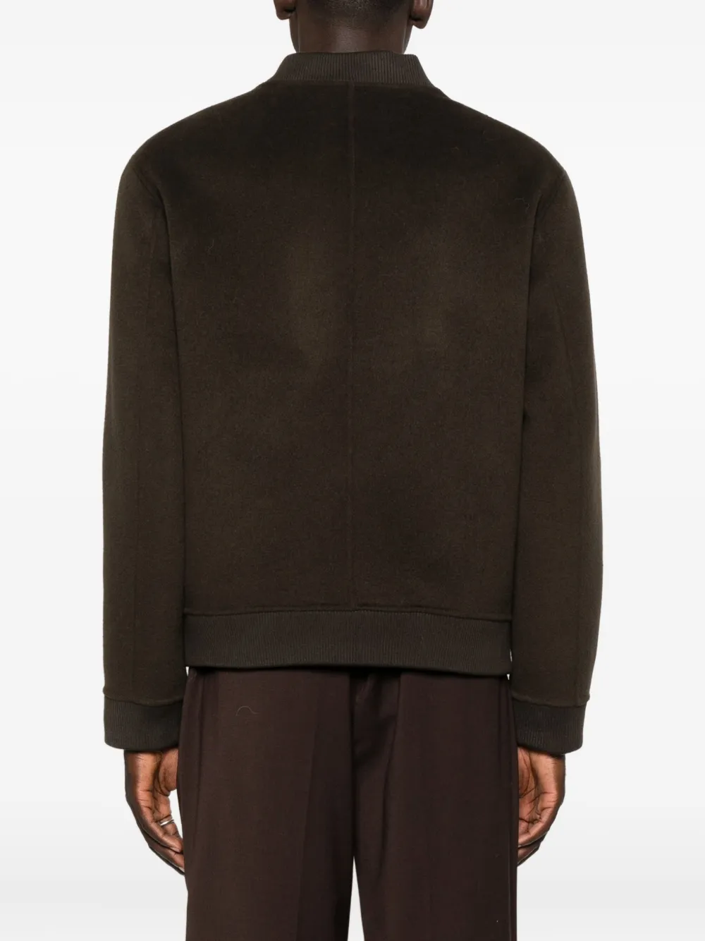 Amaranto Zip-up Bomber Jacket In Brown