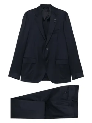 Lardini ストライプ スーツ | ブルー | FARFETCH JP