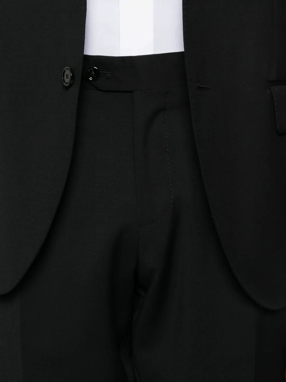 Lardini Pak met gekerfde revers Zwart