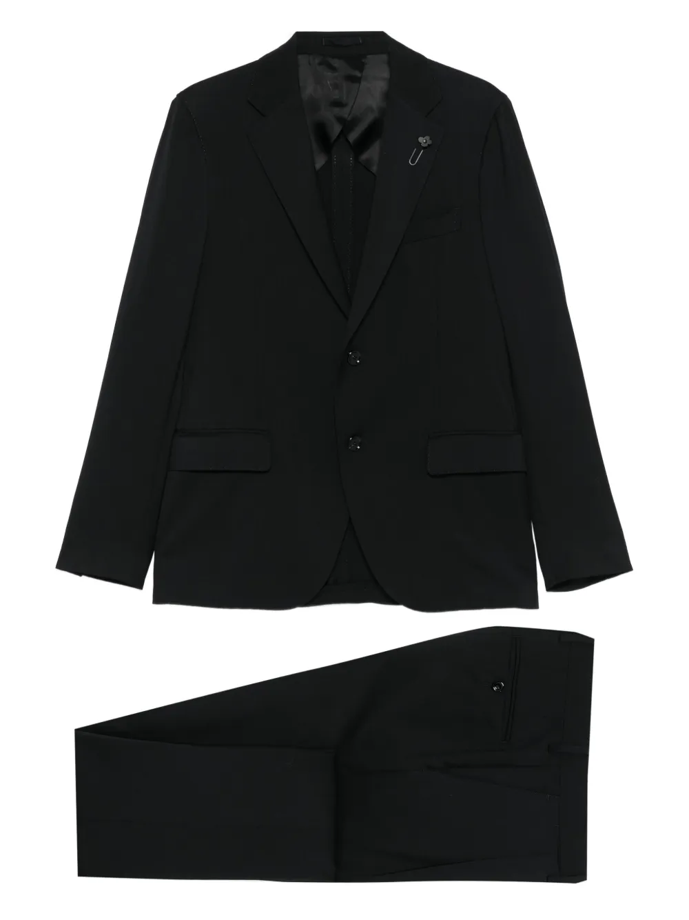 Lardini notched-lapel suit | Black | Image 1