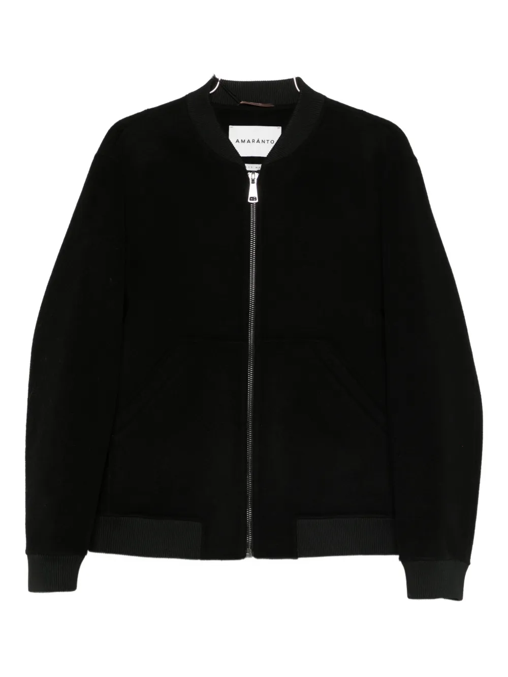 Amaranto Zip-up Bomber Jacket In Black