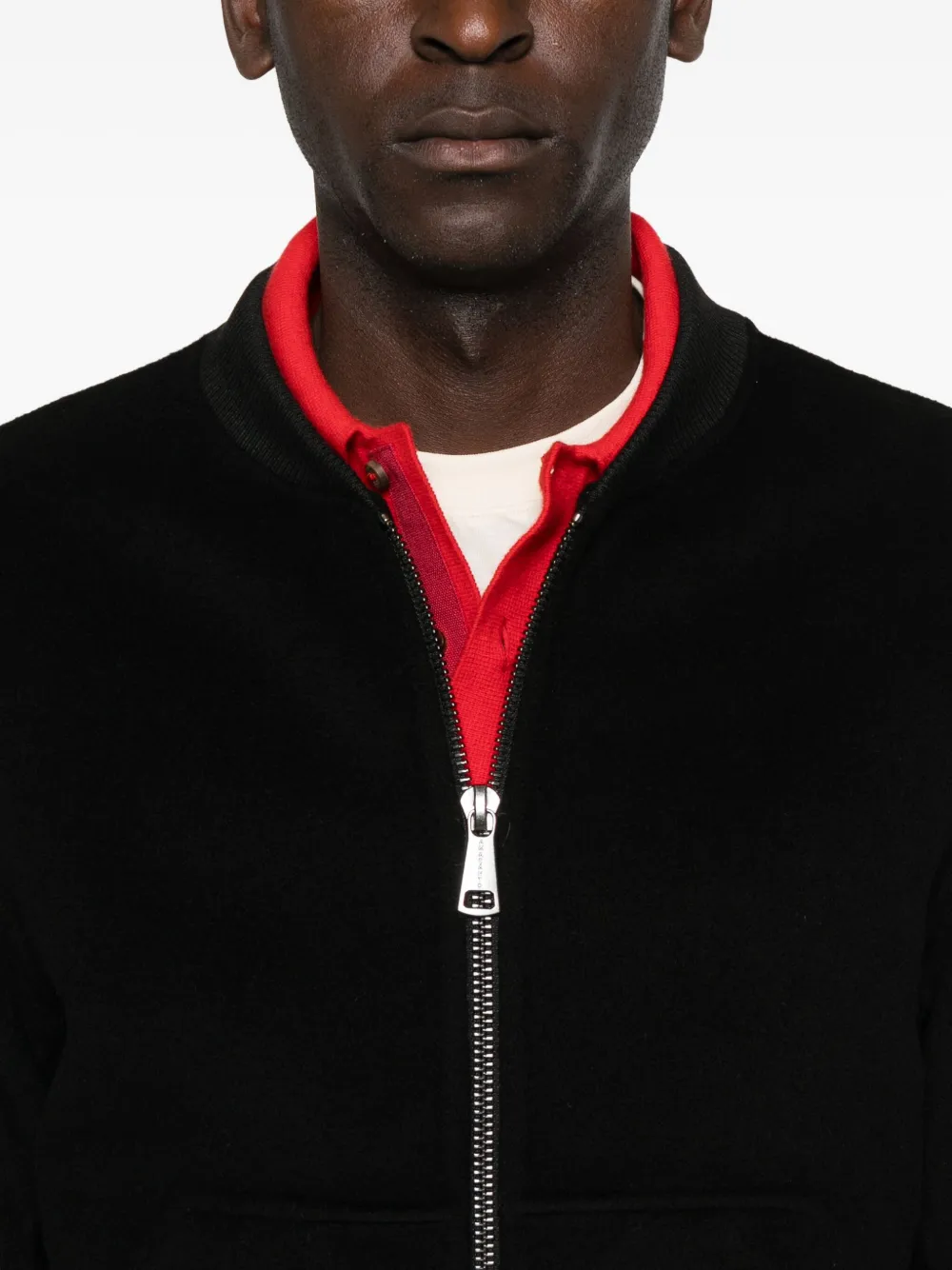 Amaranto Zip-up Bomber Jacket In Black