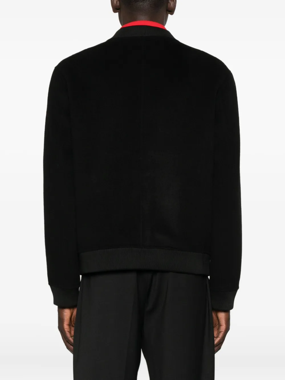 Amaranto Zip-up Bomber Jacket In Black