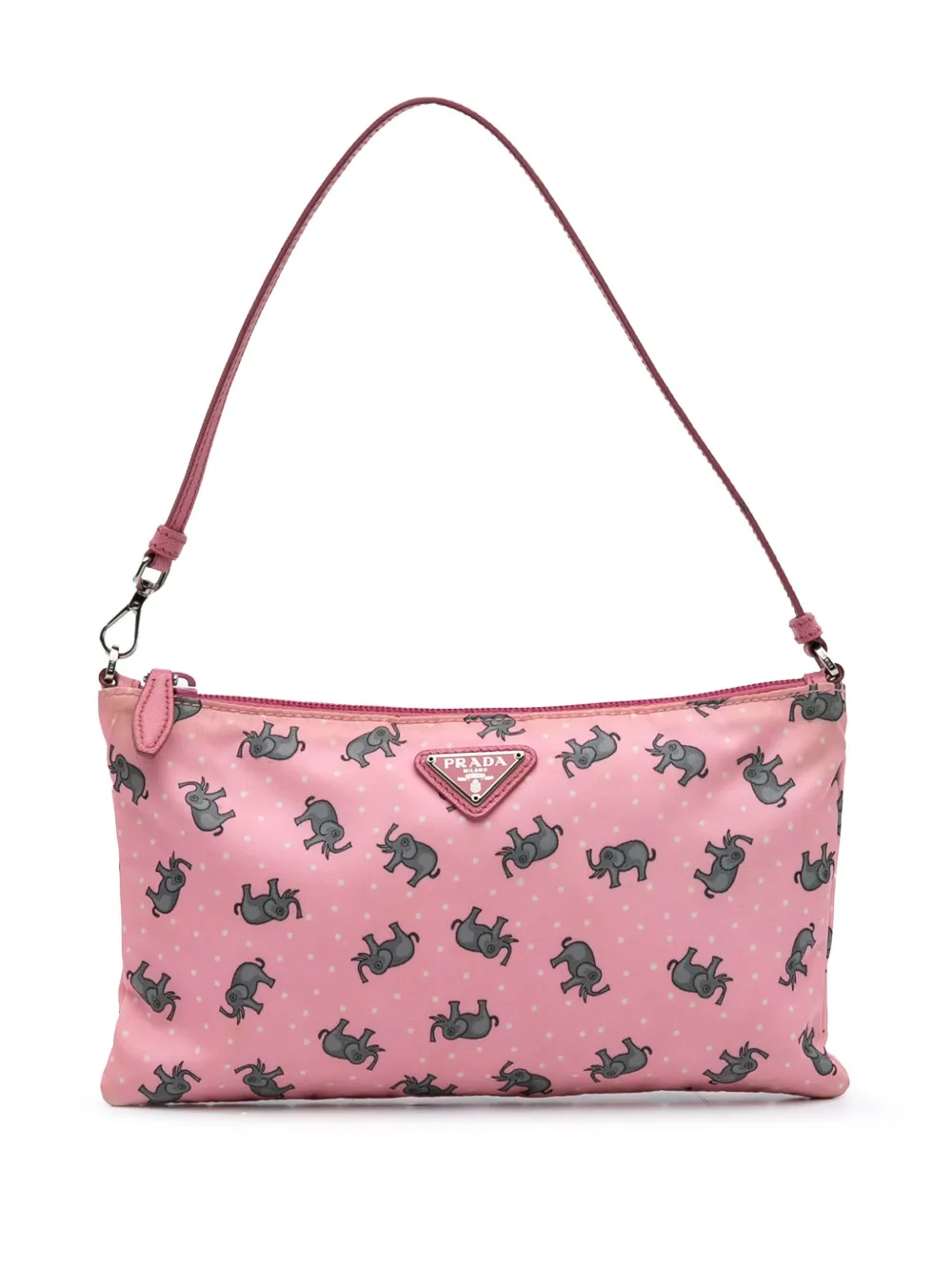 Prada Pre-Owned 2000-2013 Printed Tessuto St Elephant Pochette shoulder bag | Pink | Image 1