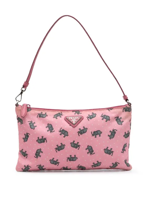 Prada Pre-Owned 2000-2013 Printed Tessuto St Elephant Pochette shoulder bag