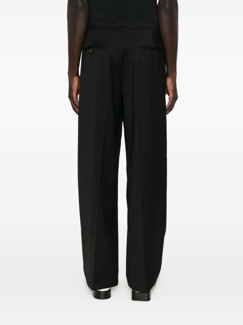 AMARÁNTO Broek met geplooid detail Zwart