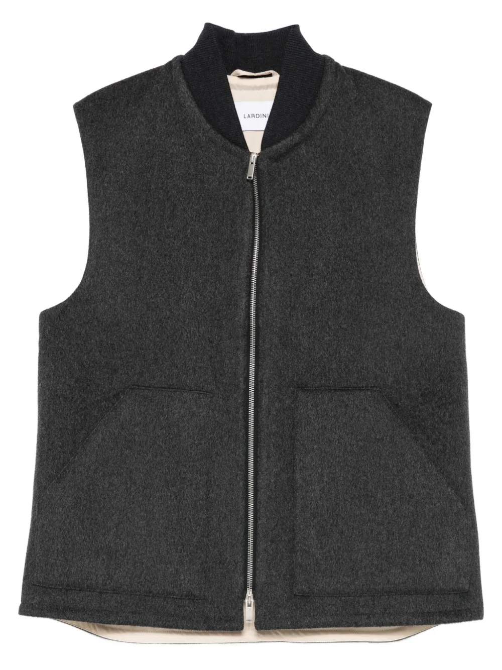 Lardini chaleco con cuello estilo béisbol | gris | Image 1