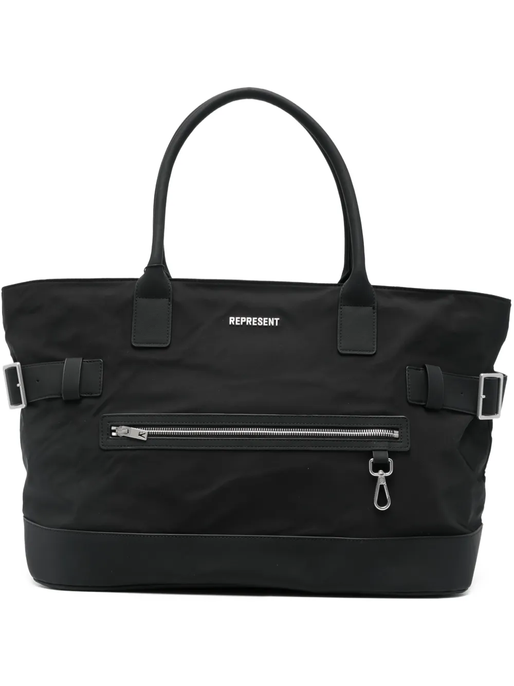 Represent buckle zip tote bag | Black | Image 1