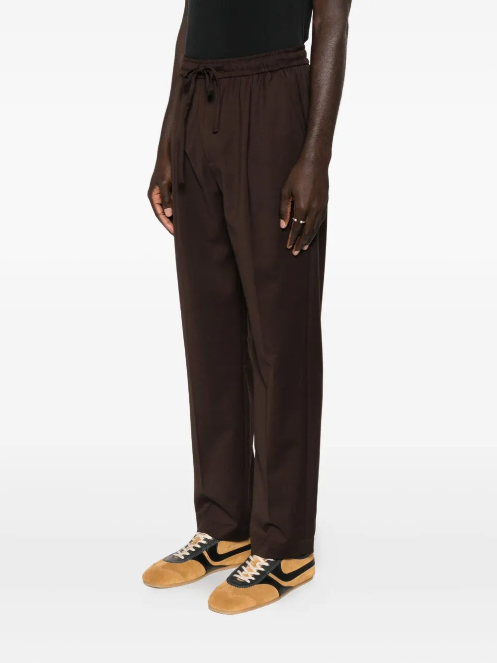Amaranto Drawstring-waist Trousers In Brown