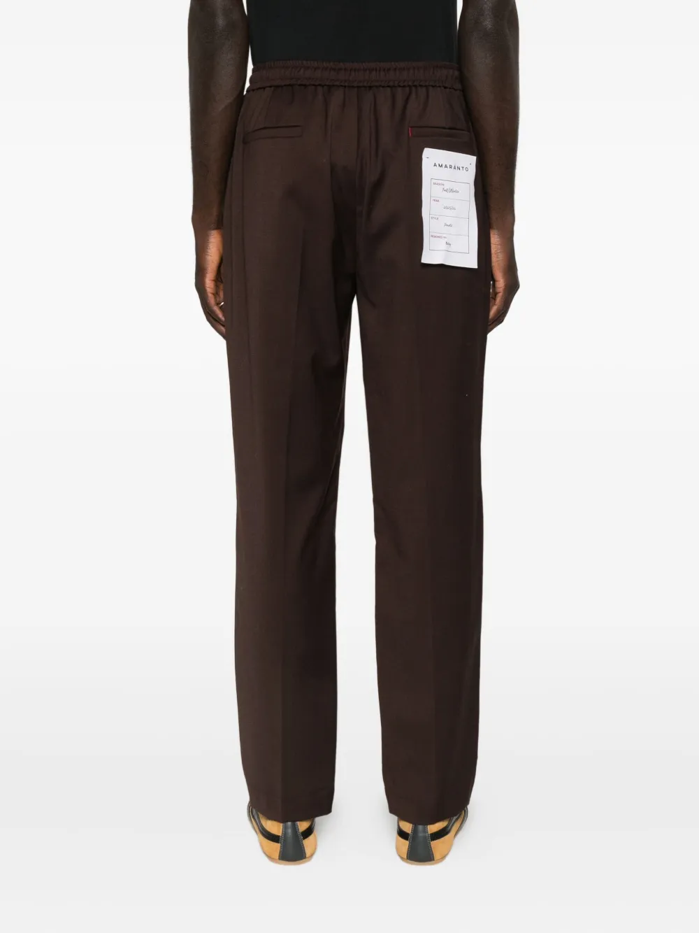 Amaranto Drawstring-waist Trousers In Brown