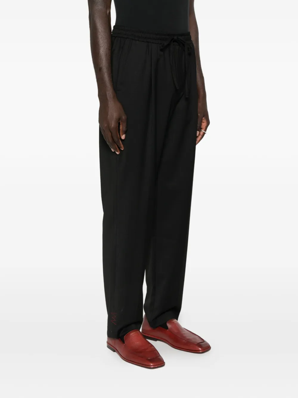AMARÁNTO Broek met trekkoordtaille Zwart